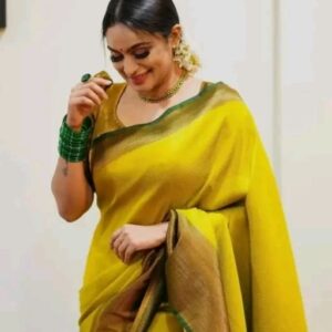 Kubera Pattu Soft Silk Mustard Saree