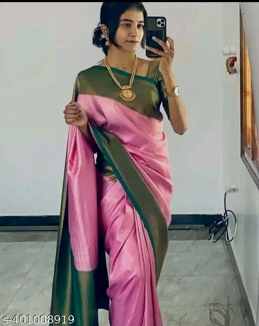 Kubera Pattu Soft Silk Pink Saree